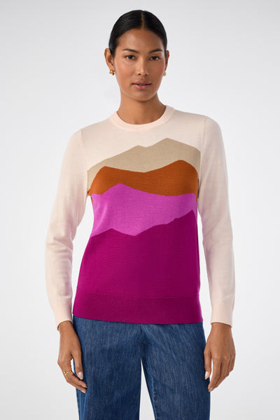 ＜6(ROKU)＞BICOLOR KNIT PULLOVER/ニット 6（ロク）の「＜6(ROKU)＞BICOLOR KNIT PULLOVER/ニット（ニット