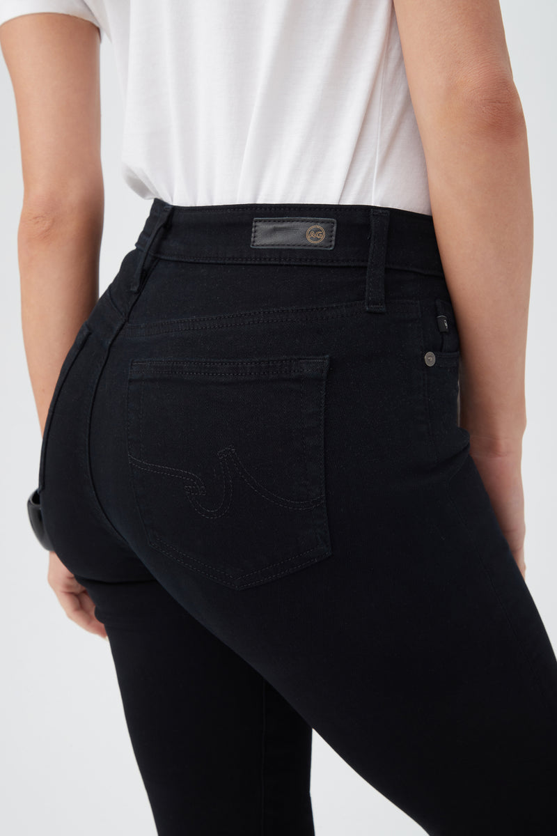 AG BLACK MARI HIGH-RISE SLIM STRAIGHT JEAN in BLACK additional image 4