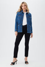 AG MAE DENIM SAFARI JACKET in INDIGO additional image 5