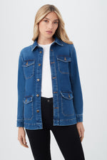 AG MAE DENIM SAFARI JACKET in INDIGO