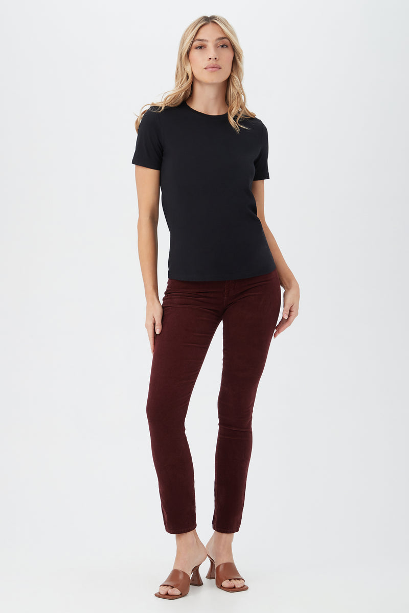 AG MARI HIGH-RISE SLIM STRAIGHT CORDUROY PANT in PLUM additional image 2