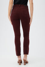 AG MARI HIGH-RISE SLIM STRAIGHT CORDUROY PANT in PLUM additional image 1