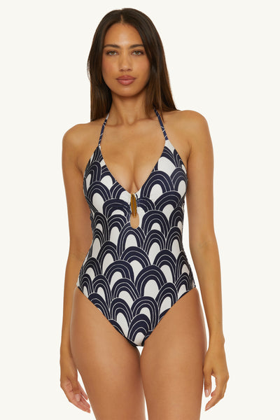 【PORTERNA】Milli Buckle Long One Piece Buckle One-Piece Swimsuit - Arches