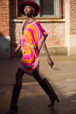 GUGGENHEIM GEO THEODORA CAFTAN DRESS in MULTI additional image 1