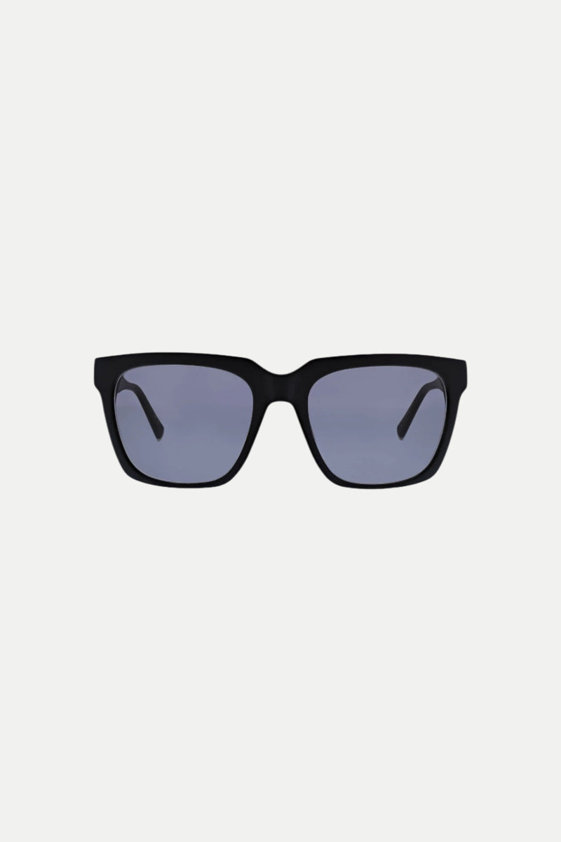 The MRT Holl Square Acetate Sunglasses in black feature a rectangular frame and dark tinted lenses, shown against a plain white background.