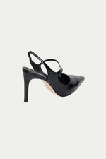 VERNIZ BLACK PATENT LEATHER SLINGBACK PUMP in BLACK additional image 2