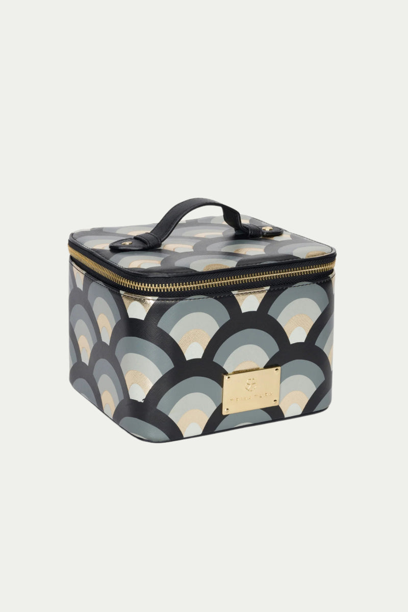 NUI SMALL STRUCTURED TRAIN CASE in BLACK/MULTI/GOLD additional image 2