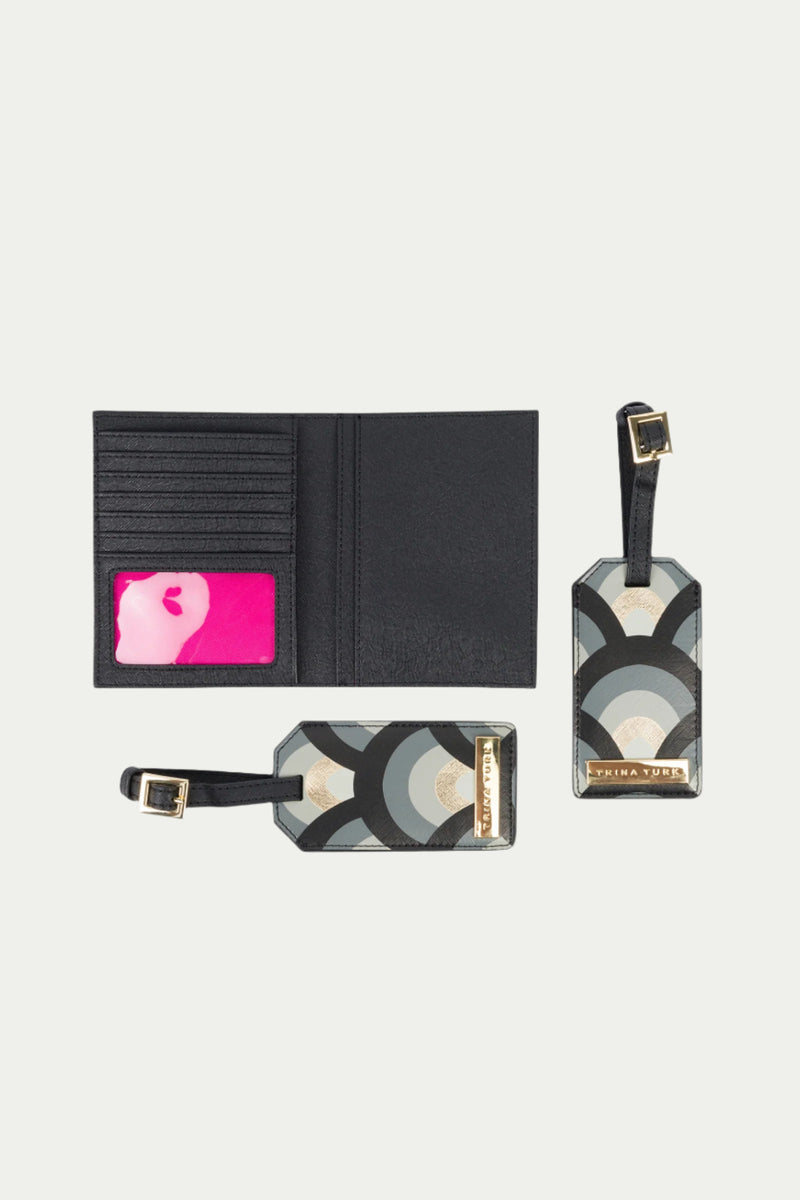 NIJI PASSPORT SET in BLACK/MULTI/GOLD