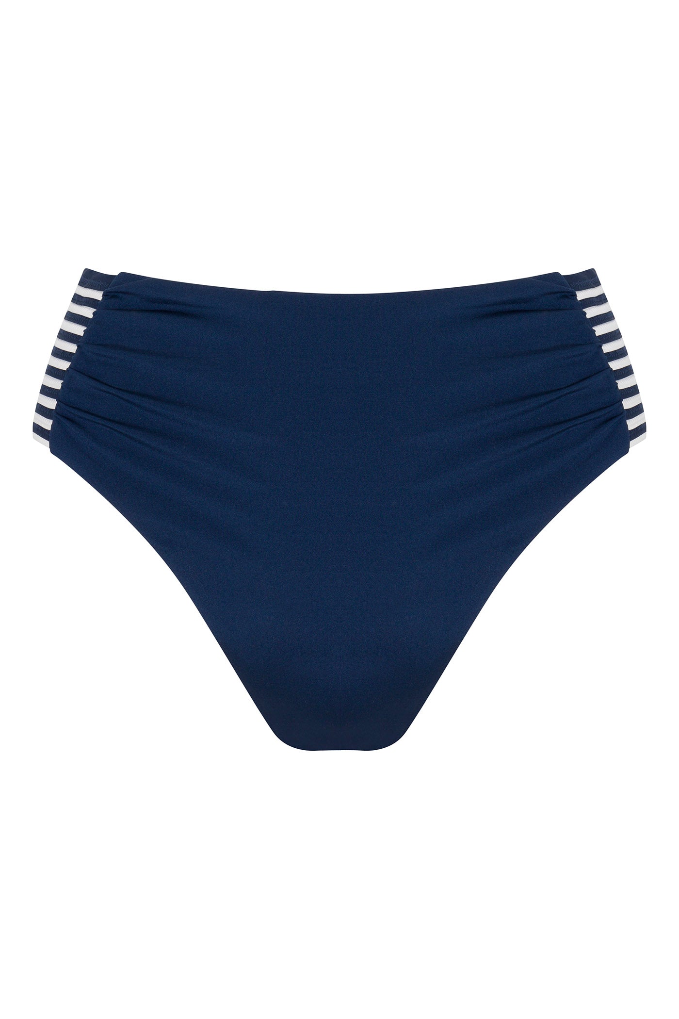 Monaco Pleated High-Waist Bikini Bottom
