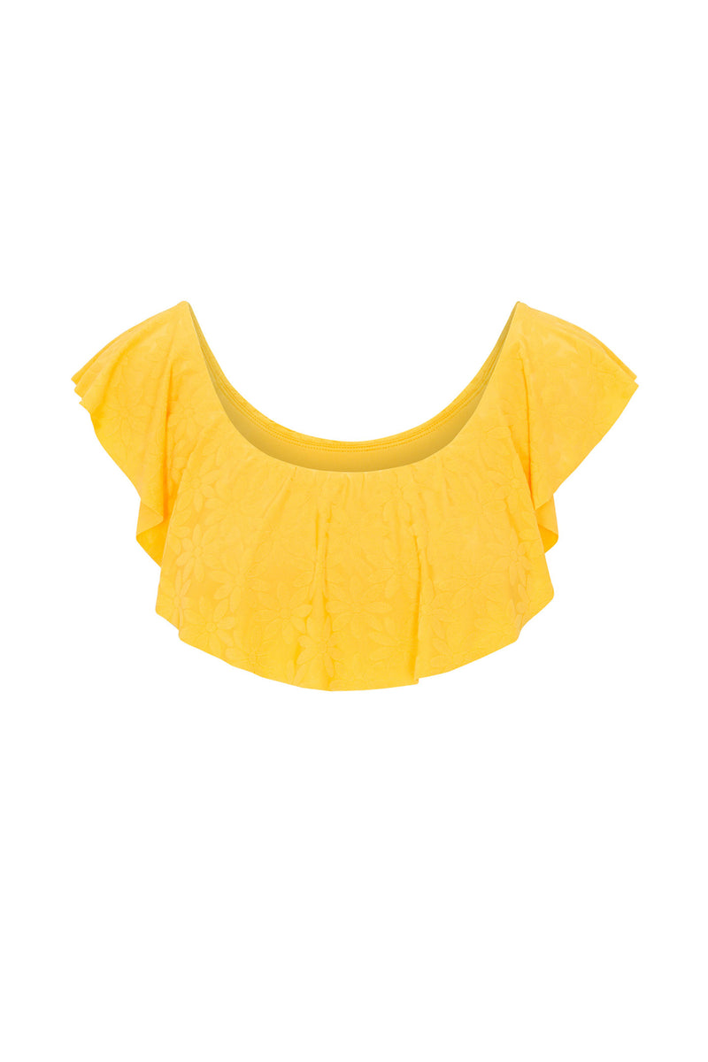JOPLIN OFF-THE-SHOULDER RUFFLE SWIM TOP in DAISY additional image 2