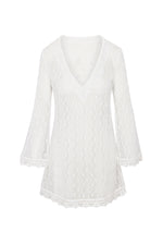 WHIM TRAPEZE DRESS in WHITE additional image 6