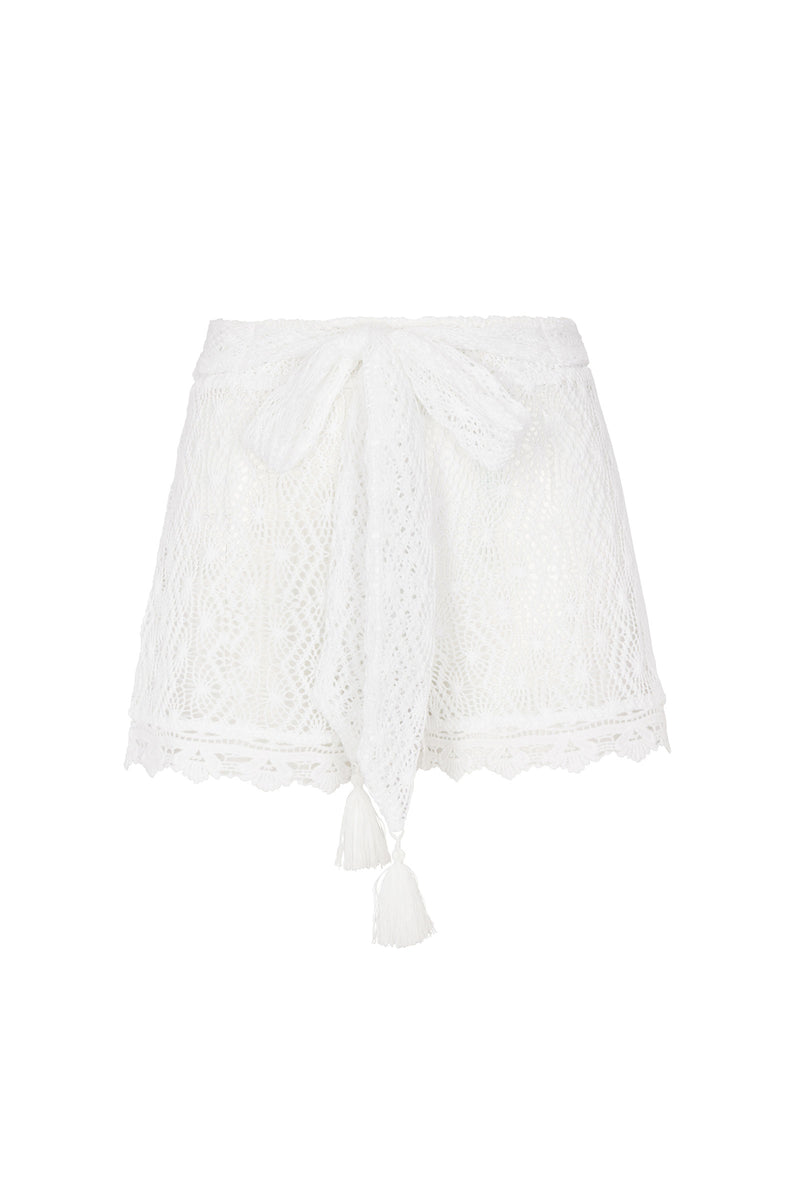 WHIM CROCHET SHORT in WHITE additional image 1