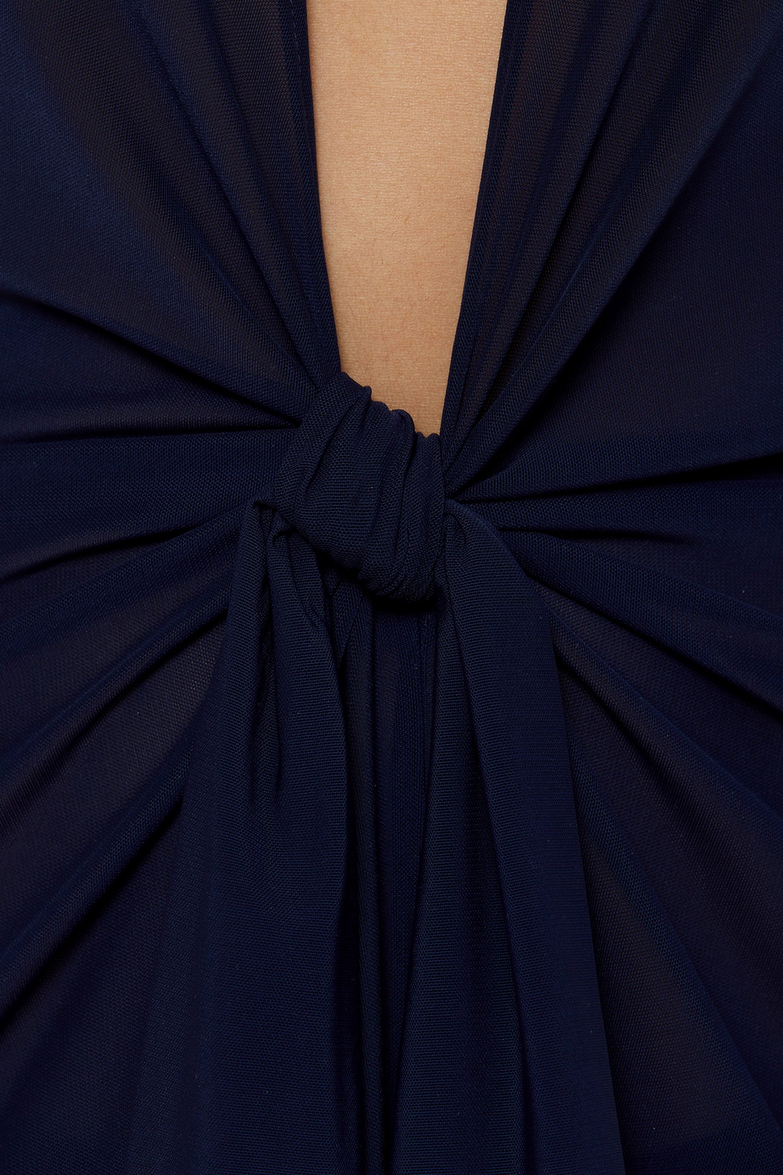 Mesh Tie-Front Maxi Dress Cover-Up - Monaco