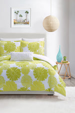 BIG FLORAL KING 3-PIECE COMFORTER SET in YELLOW
