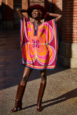 GUGGENHEIM GEO THEODORA CAFTAN DRESS in MULTI