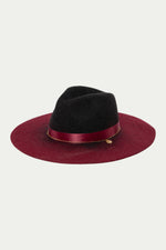 TT BURGUNDY OMBRE FELT FEDORA HAT in BURGUNDY additional image 1
