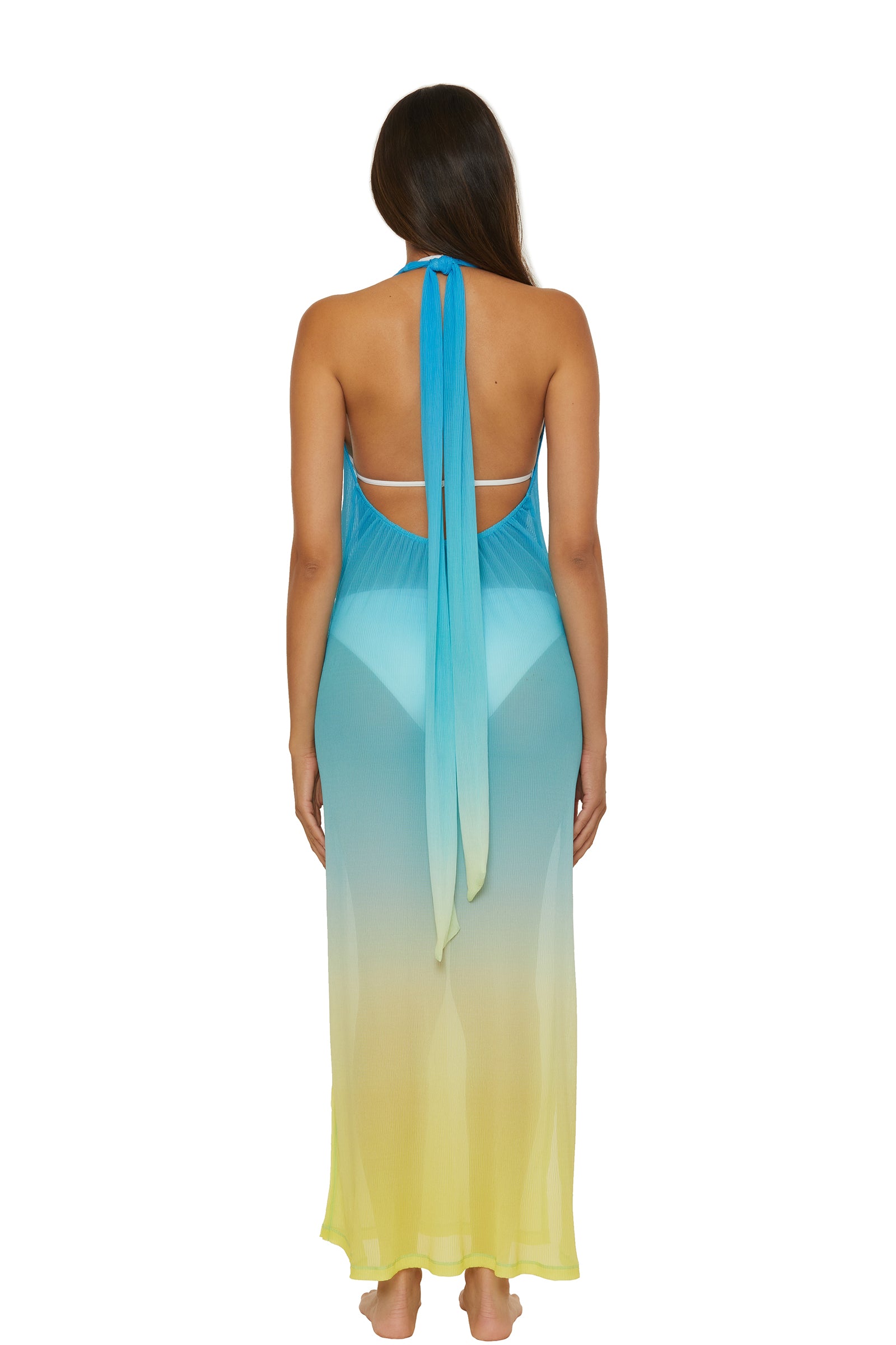 Halter Mesh Maxi Dress - West Palm