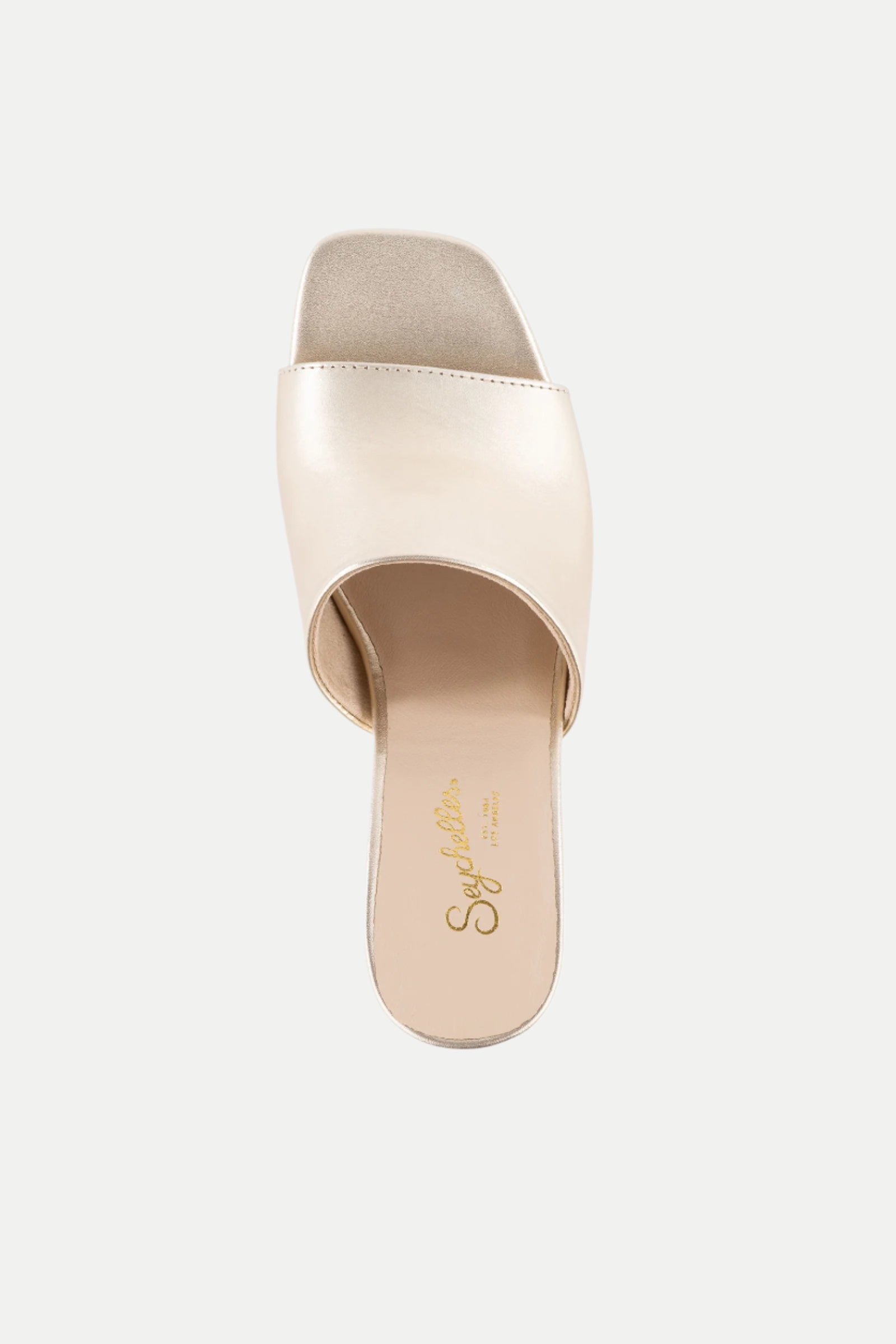 Adapt Metallic Leather Heeled Mule Sandal