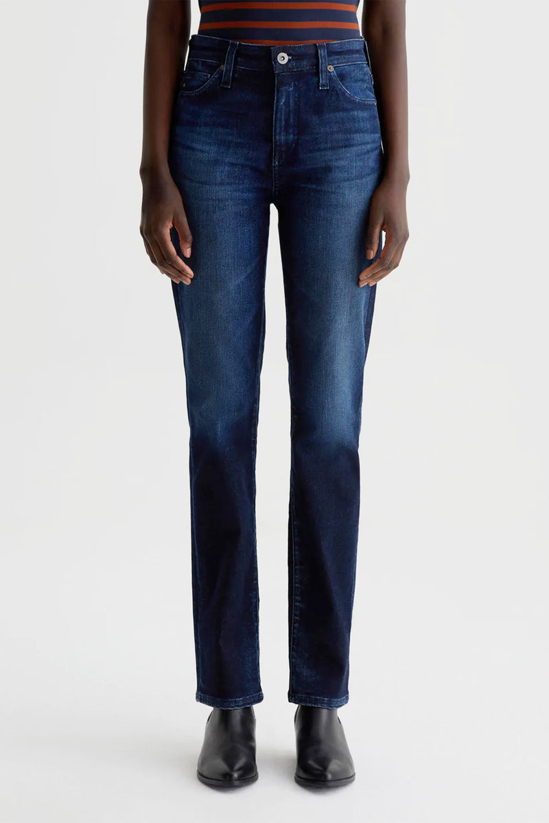 AG MARI HIGH-RISE SLIM STRAIGHT JEAN in INDIGO