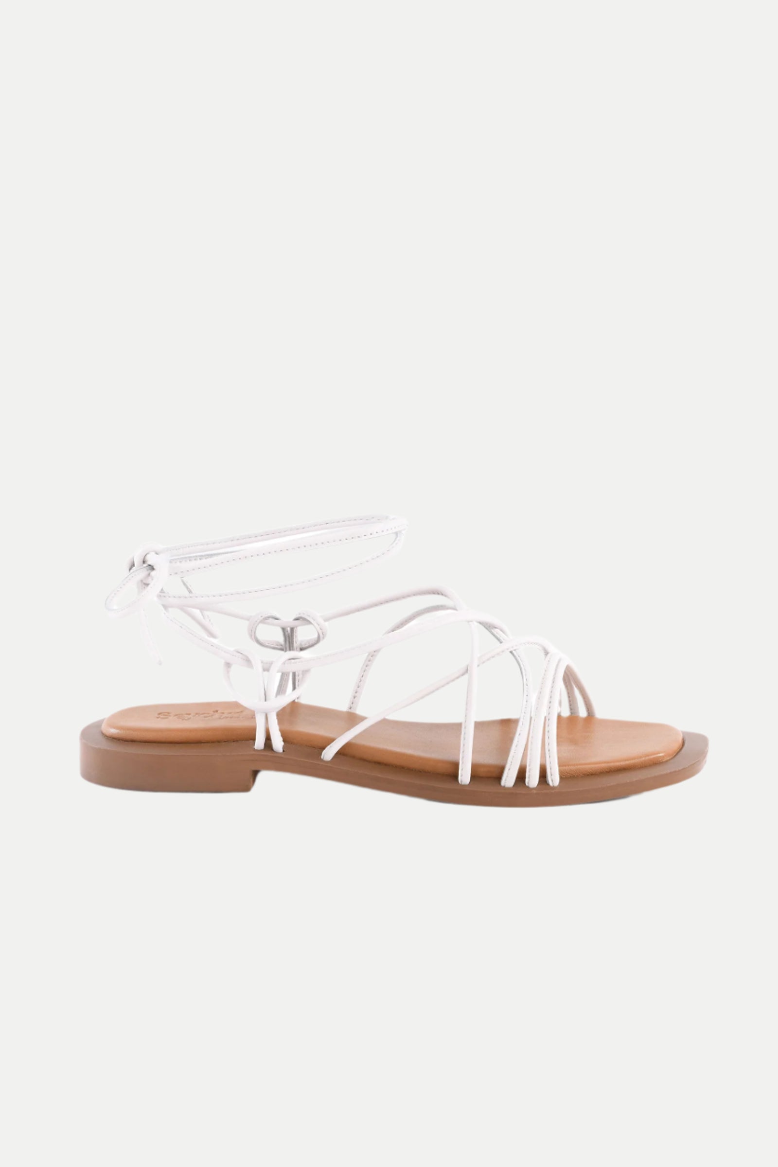 Lilac Two Flat Leather Gladiator Sandal