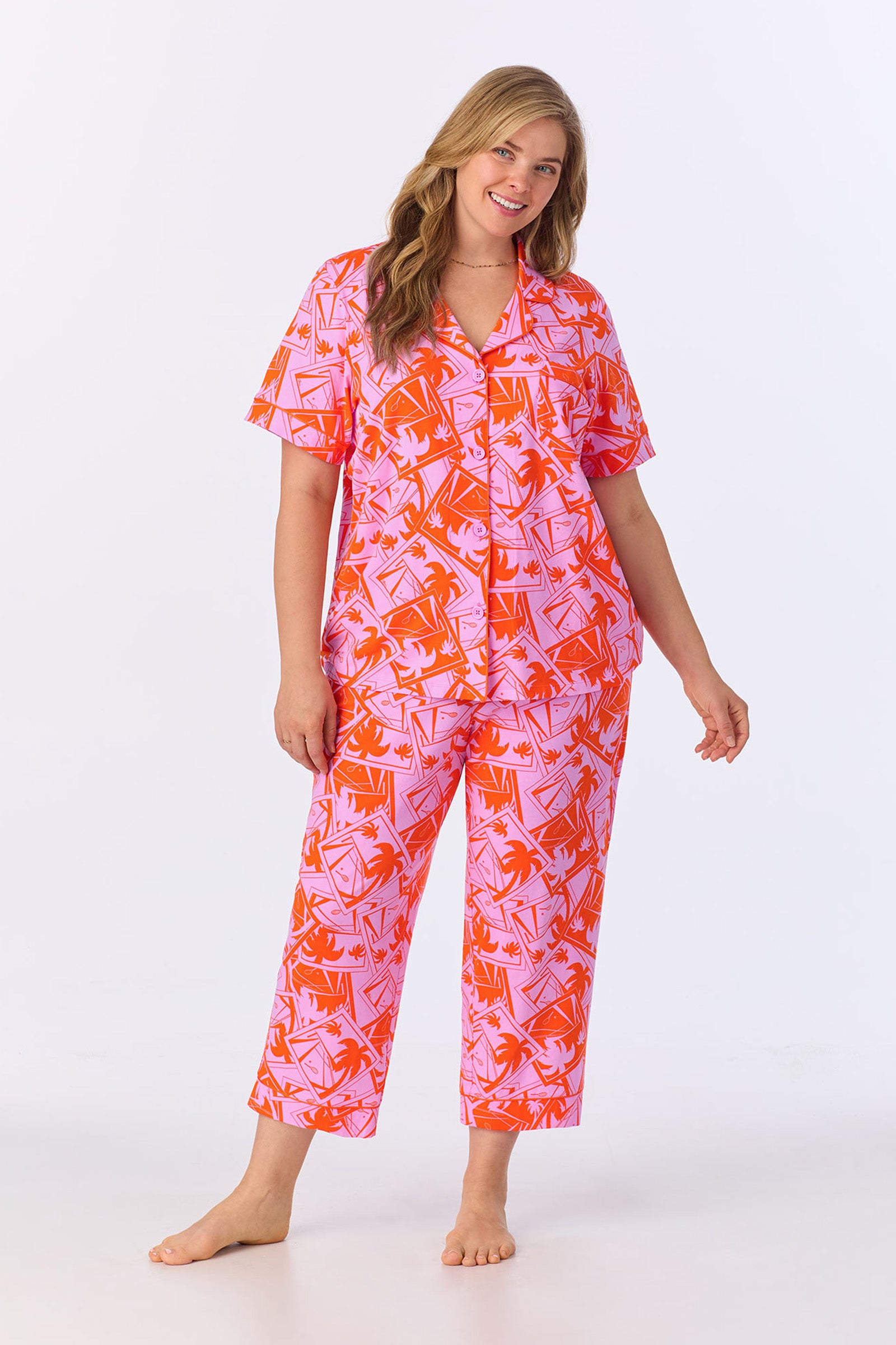 Crop Classic PJ Set - Tennis Stretch Jersey