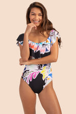 SEYCHELLES OFF SHOULDR 1 PIECE in MULTI