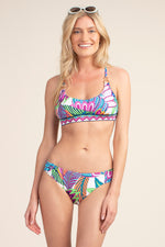 PARADISE PLUME TAB-SIDE SWIM BOTTOM in MULTI additional image 2