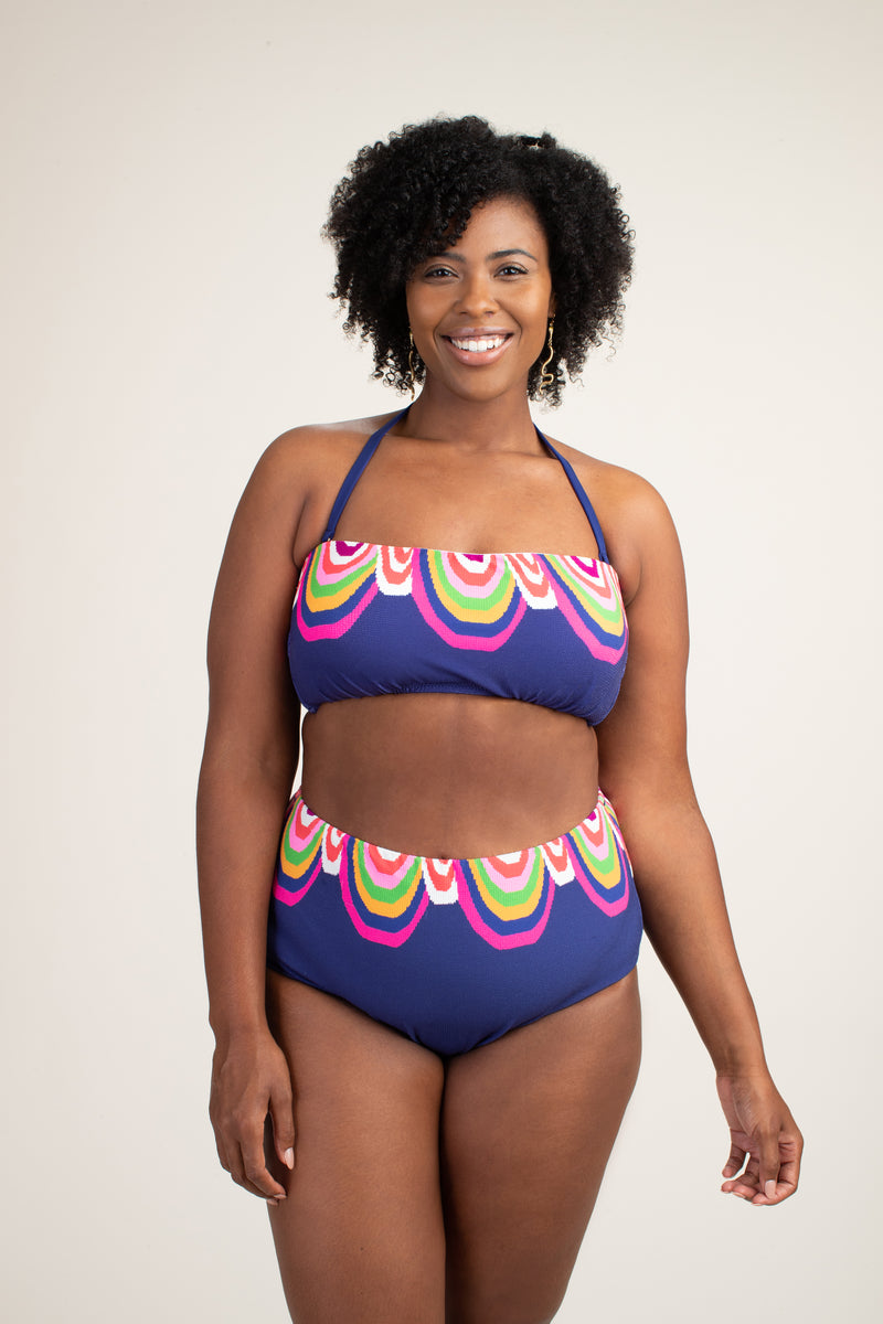High waisted rainbow bikini discount