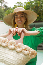 RAFFIA FLOWER TOTE in TAN NEUTRAL additional image 6