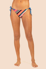 LUX PIQUE STRIPE TIE SIDE BOTTOM in MULTI