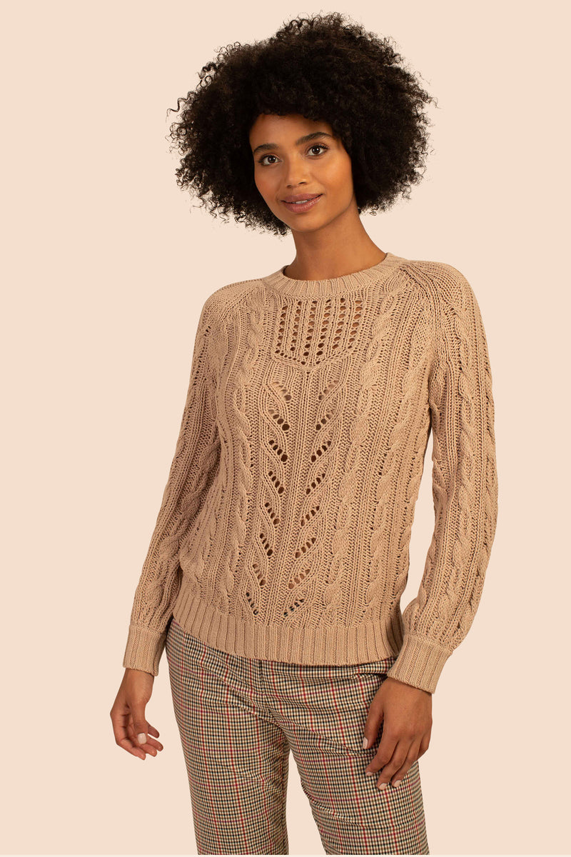 BANYAN SWEATER in CAMEL NEUTRAL additional image 5