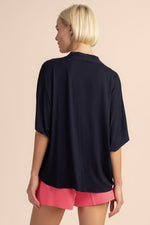CONCOURSE TOP in INDIGO additional image 1