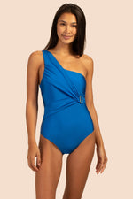 MONACO SOLIDS ONE SHOULDER ONE in SAPPHIRE BLUE additional image 4