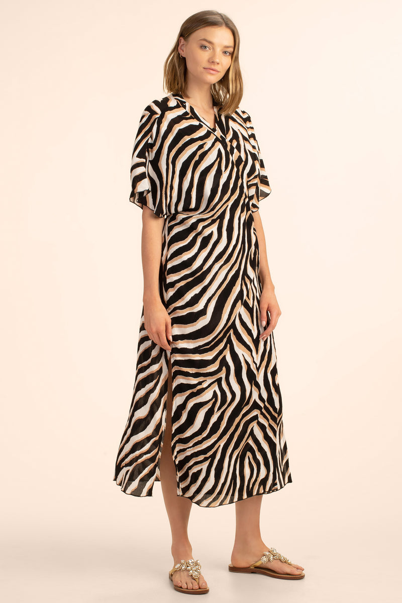 VIVANT MIDI WRAP DRESS in MULTI additional image 2