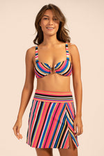 LUX PIQUE STRIPE BANDEAU TOP in MULTI additional image 3