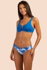 MONACO SOLIDS KEYHOLE HALTER in SAPPHIRE BLUE additional image 7