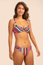 LUX PIQUE STRIPE BANDEAU TOP in MULTI additional image 2