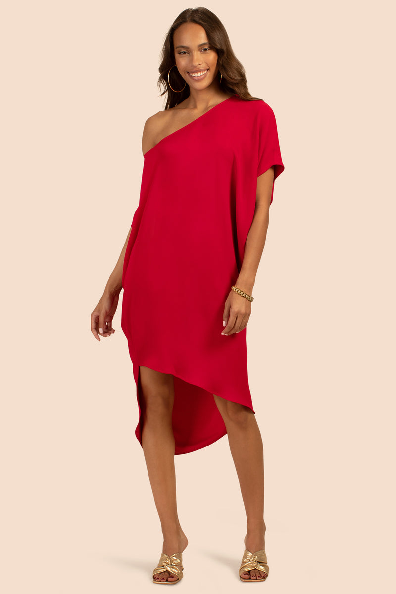 RADIANT DRESS in RIBBON RED