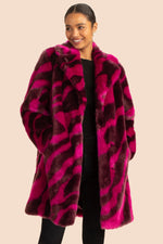 DIANELLA COAT in TICKLED PINK/AMARANTH