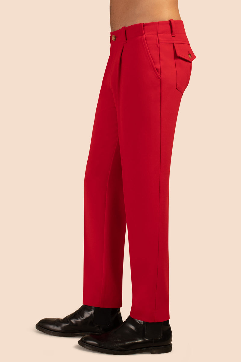 DURHAM TROUSER in RIBBON RED additional image 7