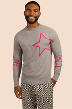 COSMOS CREWNECK SWEATER in HEATHER GREY