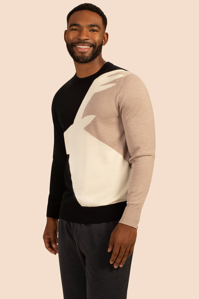 CARIBOU CREWNECK SWEATER in MULTI additional image 2