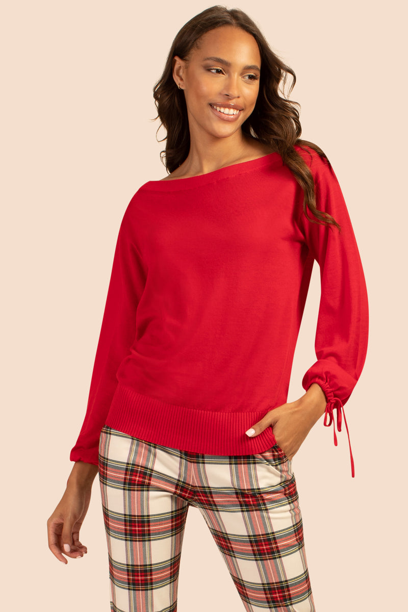 ZSA ZSA PULLOVER in RIBBON RED additional image 4