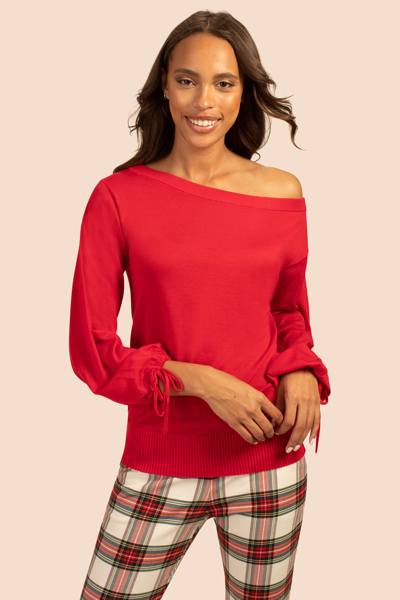 ZSA ZSA PULLOVER in RIBBON RED additional image 3