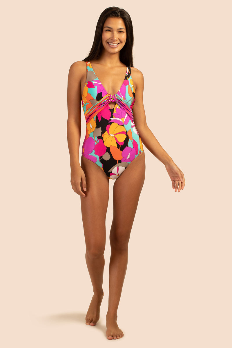 GEMINI PLUNGE MAILLOT Trina Turk