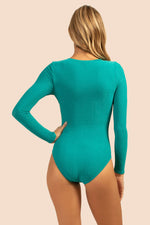 EMPIRE PLUNGE V-NECK LONG-SLEEVE PADDLE SUIT in METRO ROSE additional image 1