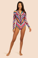 LOUVRE SWIM LONG-SLEEVE PADDLE SUIT in MULTI additional image 5