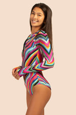 LOUVRE SWIM LONG-SLEEVE PADDLE SUIT in MULTI additional image 2