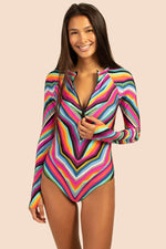 LOUVRE SWIM LONG-SLEEVE PADDLE SUIT in MULTI additional image 4