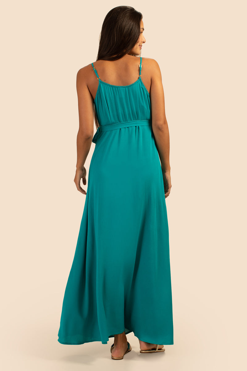 BRITTANY MAXI WRAP DRESS in METRO ROSE additional image 4
